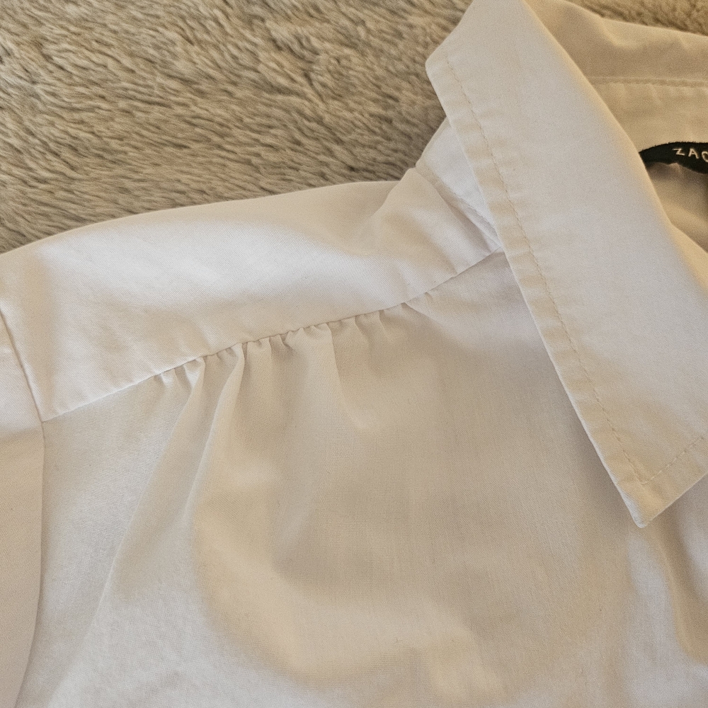 Zac & Rachel Womens Classic White Button Down M - Picture 3 of 7
